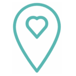 light blue graphic map pin