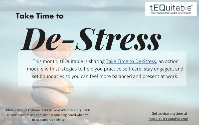 From tEQuitable: Take Time to De-Stress