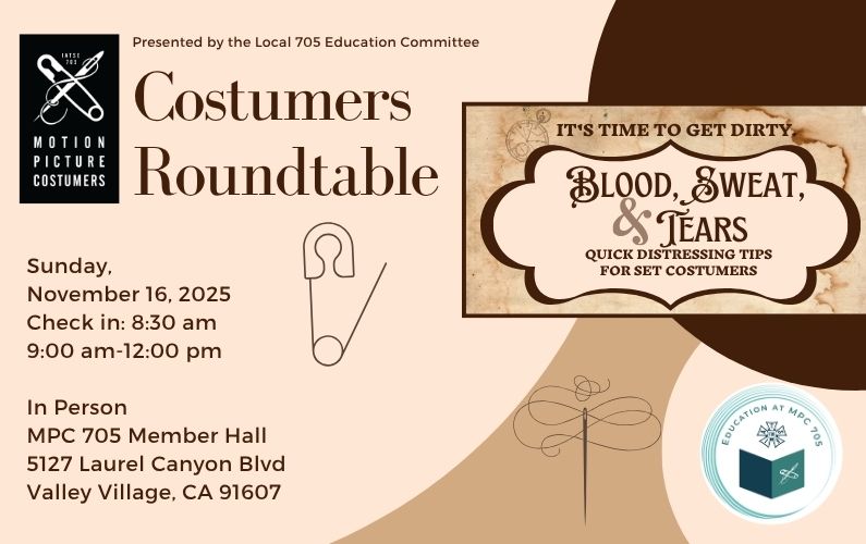 Costumers Roundtable: Blood, Sweat & Tears