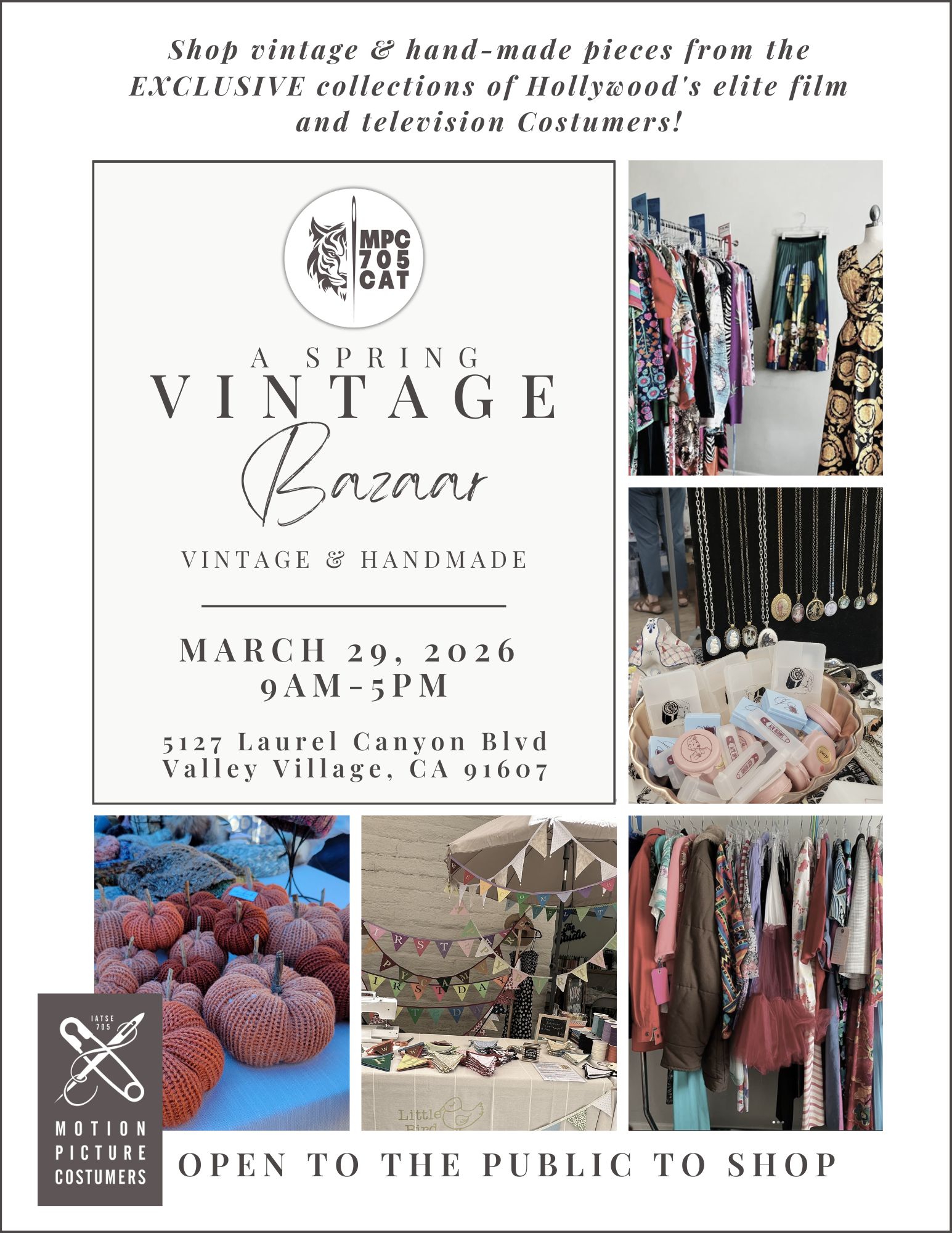Vintage Bazaar -public Flyer for the Spring Vintage Bazaar